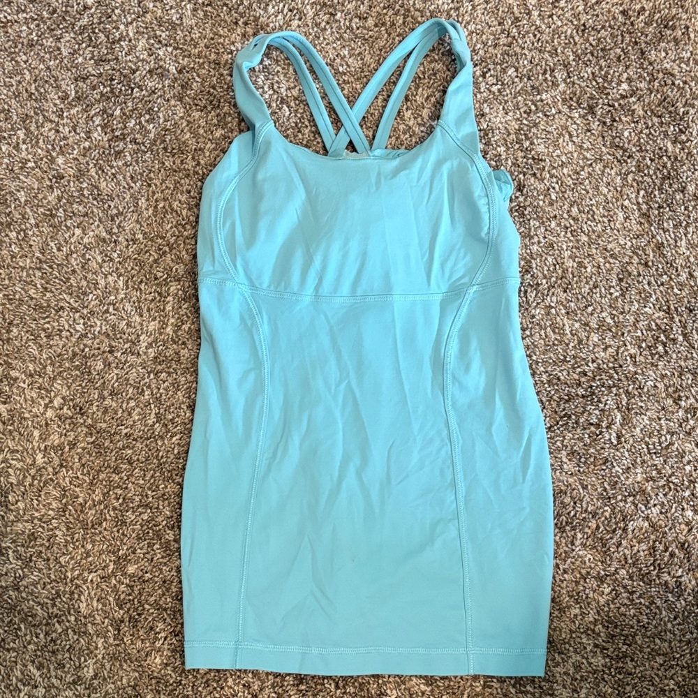 Lululemon Blue Strappy Workout Top